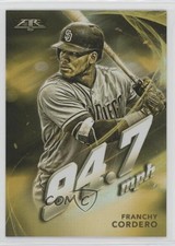 2019 Topps Fire Maximum Velocity Gold Minted Franchy Cordero #MV-7 k0v