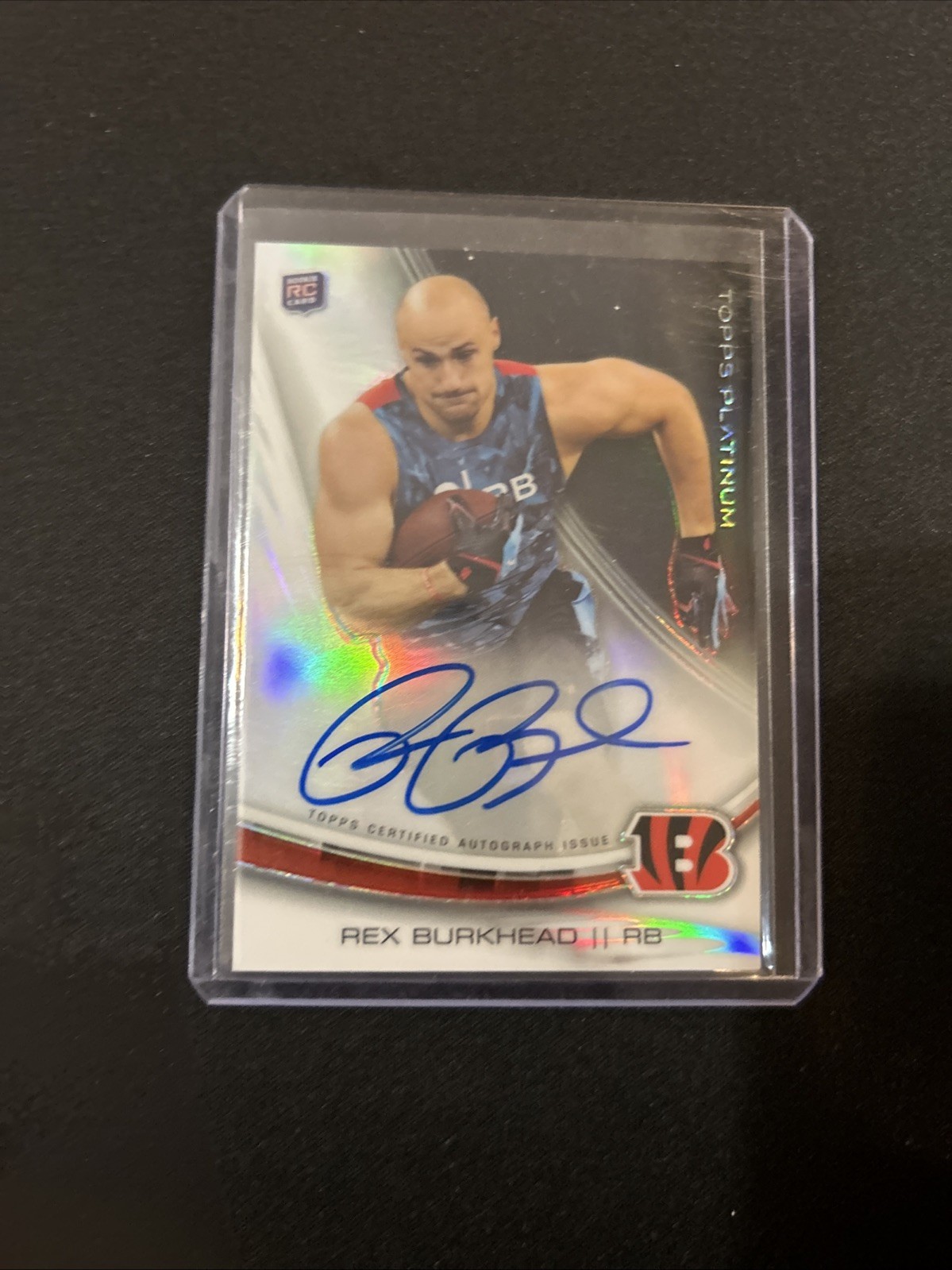 2013 Topps Platinum - Autographed Rookie Refractors Rex Burkhead #A-RB (AU, RC)