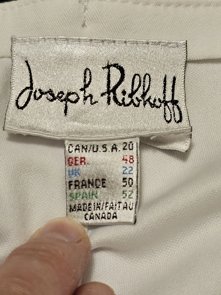 Joseph Ribkoff Wide Leg Flat Front Off White Pants Trousers Size 20 Boho Career - Image 2 of 4