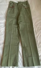 Vintage 50's Boy Scouts BSA Green/Red Trim Uniform Pants - Boys/Youth 24 x 27.5
