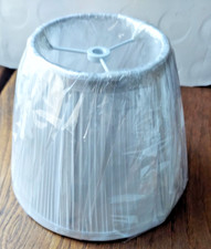 Nice 5" x  9" x 7" ROUND TAPERED SOFTBACK LAMP SHADE PLEATED WHITE