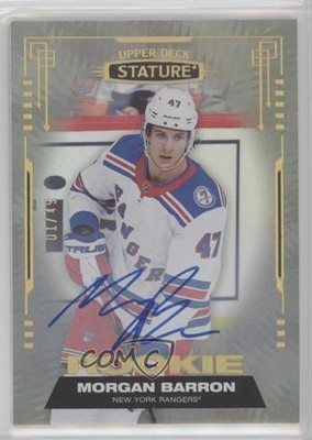 2021-22 Stature Rookies Photo Variant 1/49 Morgan Barron #158 Rookie Auto RC av1