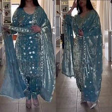 New Designer Crushi Silk Salwar Kameez With Dupatta For Wedding Wear
