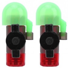 2 Set Sensore Pesca Notturna Luce Canna Allarme Segnale LED Blocco Sensibile|