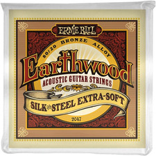 Ernie Ball Earthwood Silk and Steel Extra-Soft Acoustic Guitar Strings, 10-50 Ga