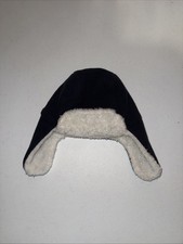 NWT Baby Gap 0 - 12 months Trapper Hat Navy Blue Faux Fur Winter Ear Flaps