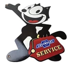 Vintage Chevrolet Porcelain Sign - Service Gas Pump Chevy FELIX Advertising Sign