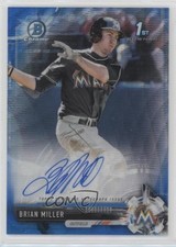 2017 Bowman Draft Chrome Pick Blue Wave Refractor 53/150 Brian Miller Auto 8k4