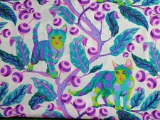 RARE Tula Pink - Tabby Road Disco Kitty, Quilty Box Limited Edition, Fat Quarter
