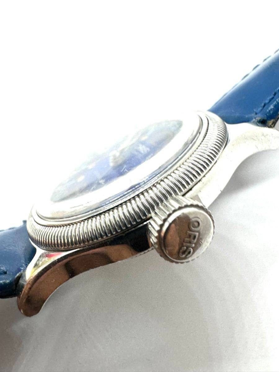 Oris Pointer Date 7463C Automatic Watch Blue Grad… - image 4