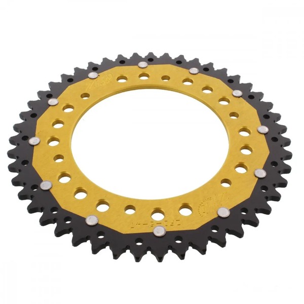 Kettenrad Alu Gold 47-ZäHne 520-Teilung FüR Aprilia Pegaso 600 Bj. 1990-1992-image