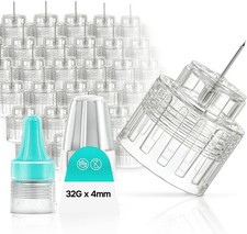 Plus Pen Tips 32G x 4mm, 100 Count, Twist-On Design, Flat-Base Housing, ref 3...