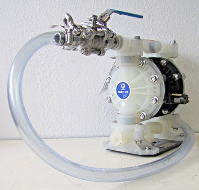 #ad Graco Husky 515 Air Operated Polypropylene Double Diaphragm Pump 3 4quot; NPT $350.00
