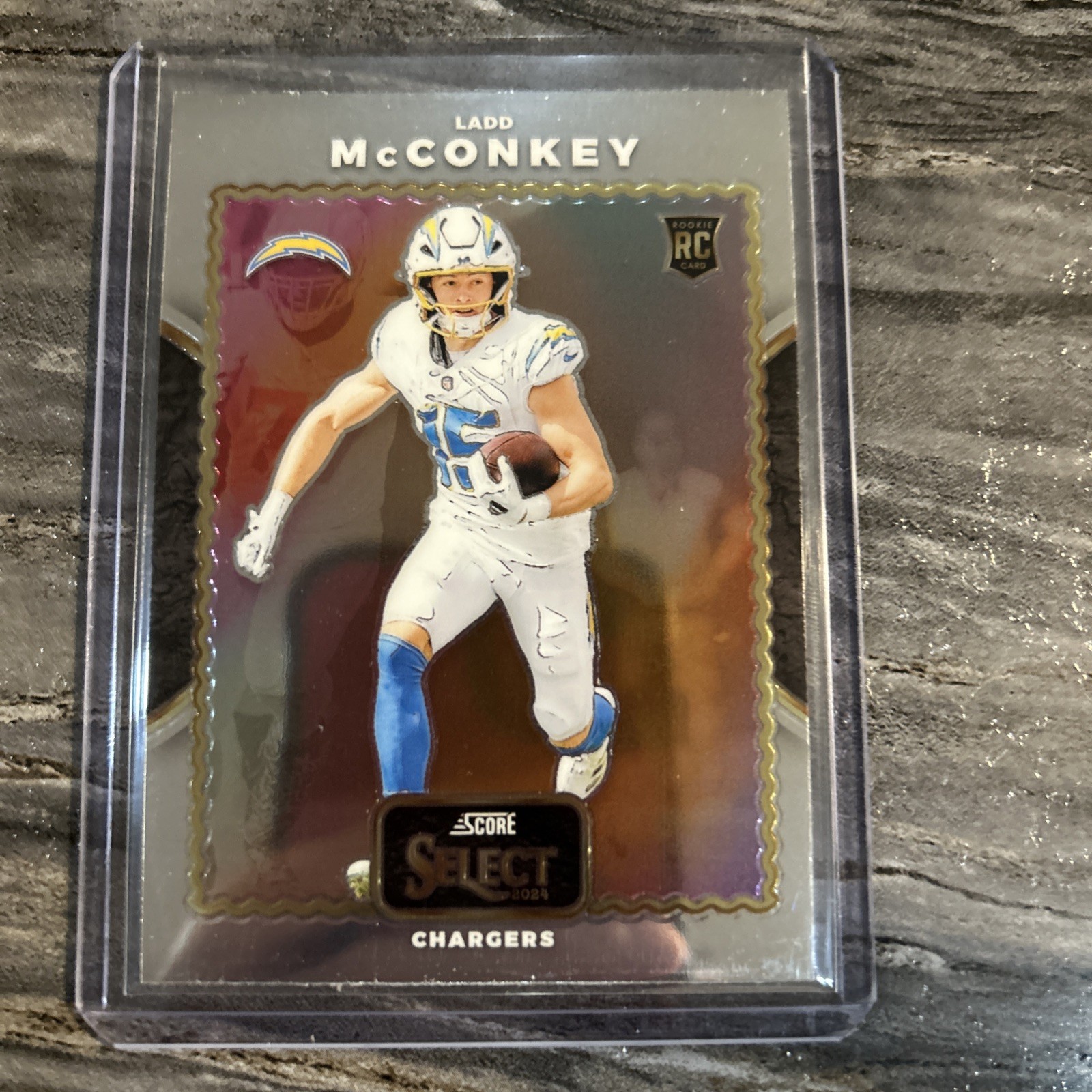 2024 Panini Select Ladd McConkey Score Throwback Insert #25 Rookie (RC) Chargers