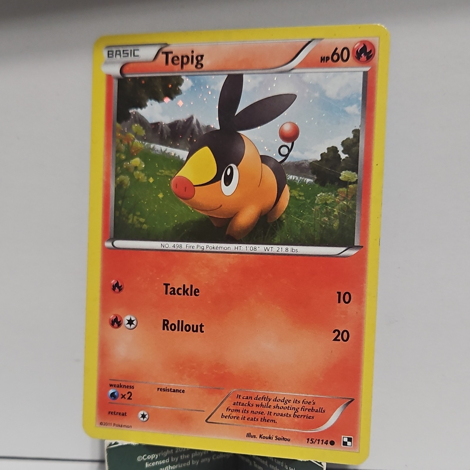 The Pokémon Company Tepig 15/114 Black & White Reverse Holo Common Fire Basic 6…