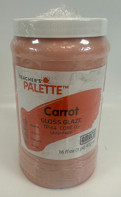 Amaco 36616T Teachers Palette Gloss Glaze - ''Carrott''  16 fl.oz. Sealed Top