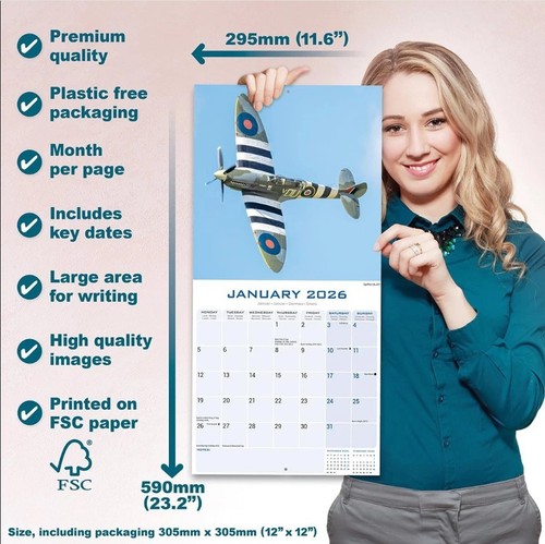RAF SPITFIRES 2026 WANDKALENDER - Bild 4 von 5