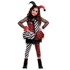 Spooktacular Creations Girls Clown Costume Halloween Evil Clown Costume Black