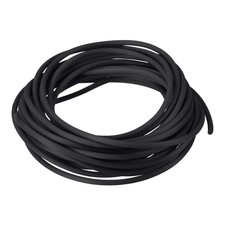 Rubber Cord Tube 16 Ft 2mm Dia 1mm Hole Black Hollow Tubing for DIY