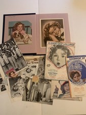 Shirley Temple Scrapbook, Clippings, Photo, Magazine, Sheet Music Lot