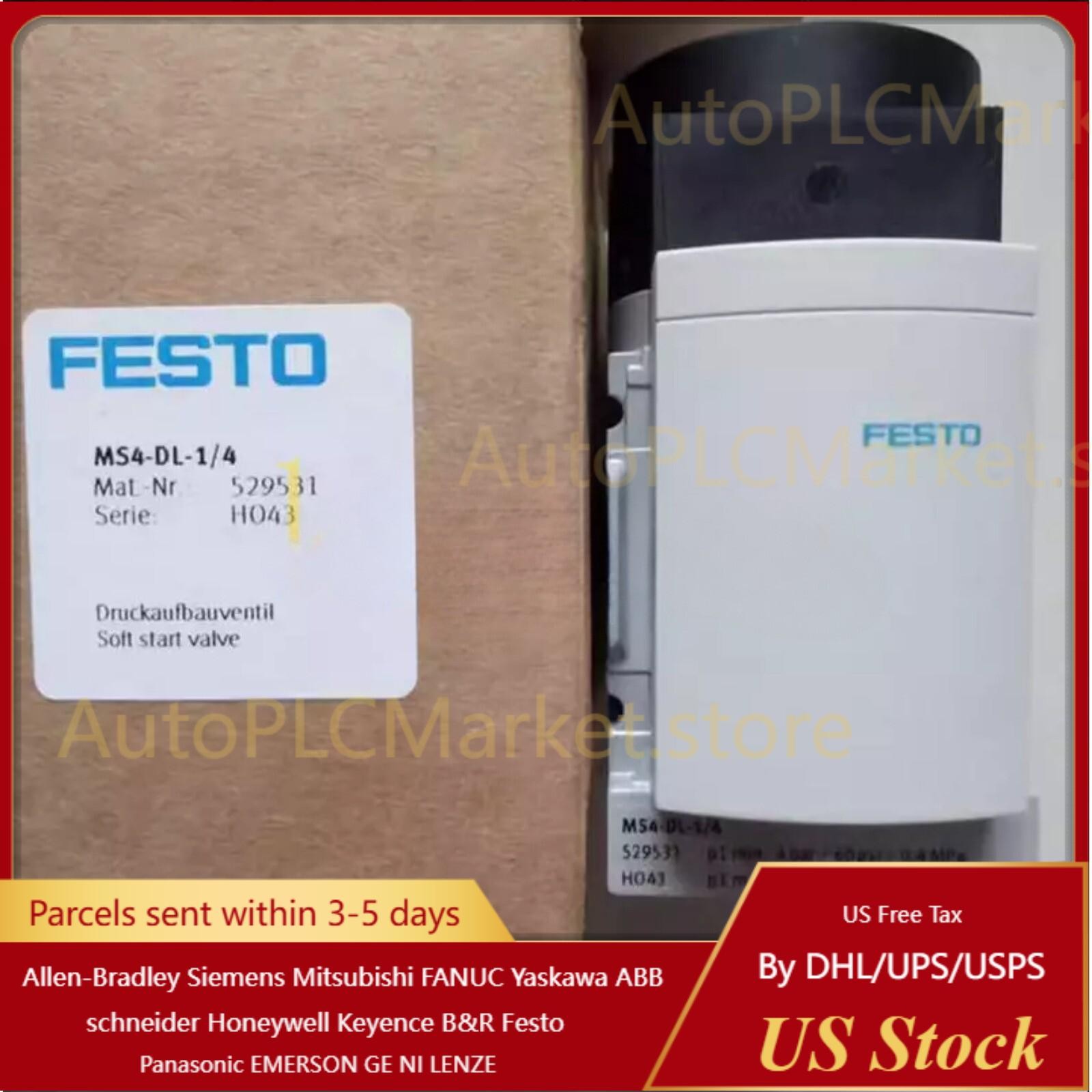 New Festo 529531 MS4-DL-1/4 Soft start valve