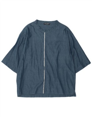 Dolce & Gabbana Womens 3/4 Sleeve Blouse Top UK 18 XL Blue Striped CP28