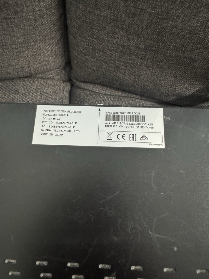 Wisenet Video Surveillance Camera System Snr-73201 | eBay