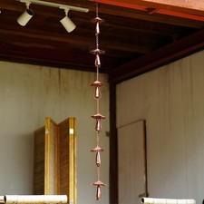 Metal Rain Chain Home Decoration for Gutter Downspouts 130 cm Length Rainwater