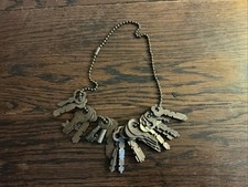 Vintage Keys Lot, Flat Keys, Barrel Keys; Key Chain; ES0625