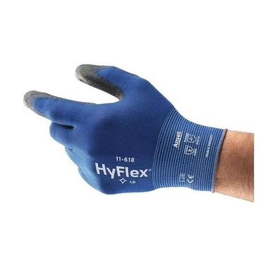 ANSELL HANDSCHUHE SCHUTZ 12 Stk. Ansell Handschuhe HyFlex® 11-618 Gr.11 blau/schwarz EN 388 PSA II