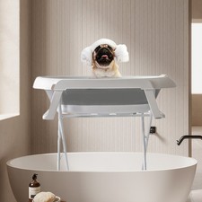 2 in 1 Dog Bath Tub Dog Washing Station for Bathing and Grooming, Foldable