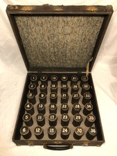 Edison Early Wax Cylinder Discs Travel Case Storage Box 36