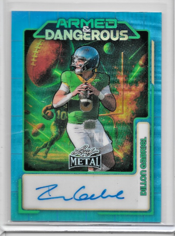 2026 Leaf Metal Football Dillon Gabriel Armed & Dangerous Space Auto SPA-DG1 /8