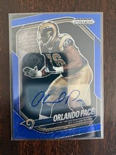 2025 Panini Prizm Black Orlando Pace Blue Shimmer Auto /15