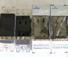 Leviton 4 Electrical Outlets New In Black