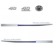 Replace Yamaha 40 HK 4 stroke Påhengsmotor   Top Cowl Cove Klistremerker Sticker Kit