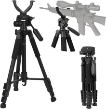 Rifle Shooting Rest Tripod with V Yoke Bracket V Shaped Gun Rack for Black 