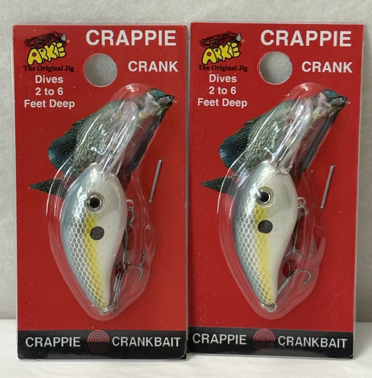 Arkie Crappie Crankbait Lure CD-3 Sexee Shad 2-1/2" Dives 2 to 6 ft. 2-PACK (R9)