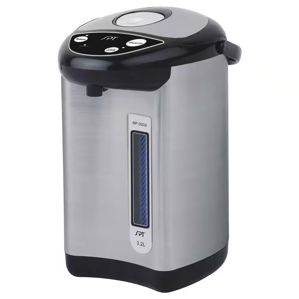 SPT 13.5-Cup Stainless Steel Electric Kettle and Hot Water D