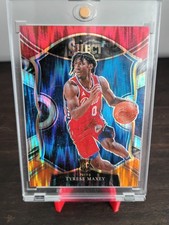 2020-21 Panini Select Concourse Tyrese Maxey #81 Red White Orange Shimmer RC