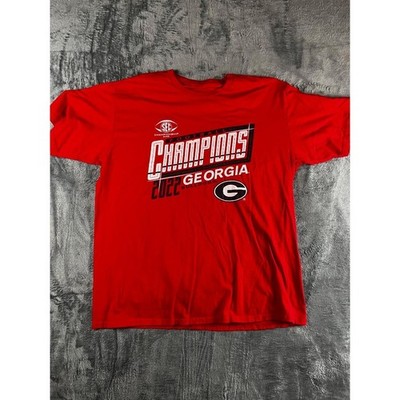 Gerogia Bull Dogs Mens Red XL T Shirt Excellent Condition