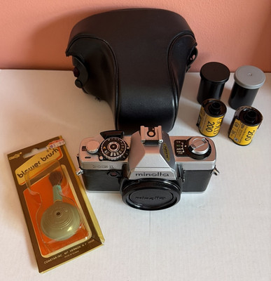 Minolta XG-1 35mm SLR Film Camera Body   For Parts - Plus 2 Rolls of Kodak Film