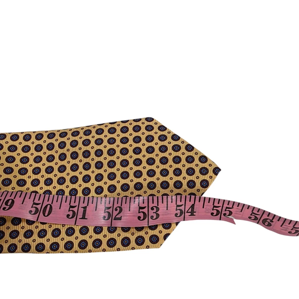 Lauren Ralph Lauren Corbata de Seda Amarillo Azul Floral Hombre Formal Traje de Negocios Foto 4 de 4