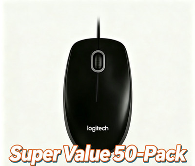 New Logitech B100 Wired USB Mouse Clearance   50-Pack Bundle, Free Shipping
