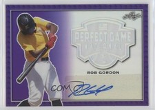 2020 Leaf Perfect Game National Showcase Metal Purple 3/8 Rob Gordon Auto nd3