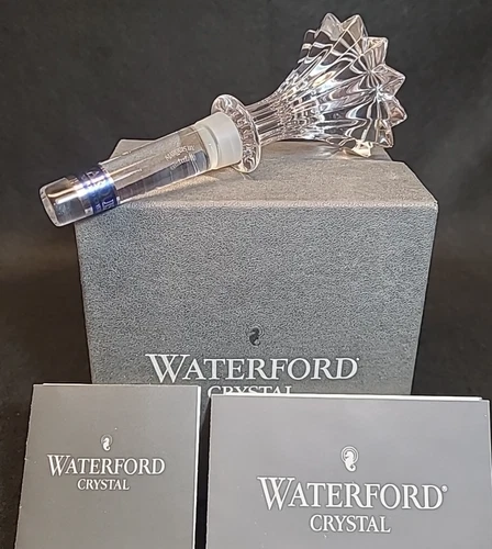 Vintage Marquis Waterford Crystal Brookside Wine/Decanter Stopper w/ Box, 5.25"
