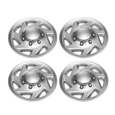 For Ford E-series E350 E450 Econoline Van 1997-2023 Set Of 4 16 Silver Hubcaps For Ford E-series E350 E450 Econoline Van 1997-2023 Set Of 4 16 Silver Hubcaps