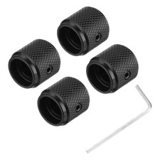 4PCS Guitar Knobs Metal Volume Tone Control Dome 1/4" x 1/2" Black