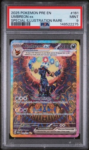 2025 POKEMON PRE EN-PRISMATIC EVOLUTIONS #161 UMBREON EX PSA 9
