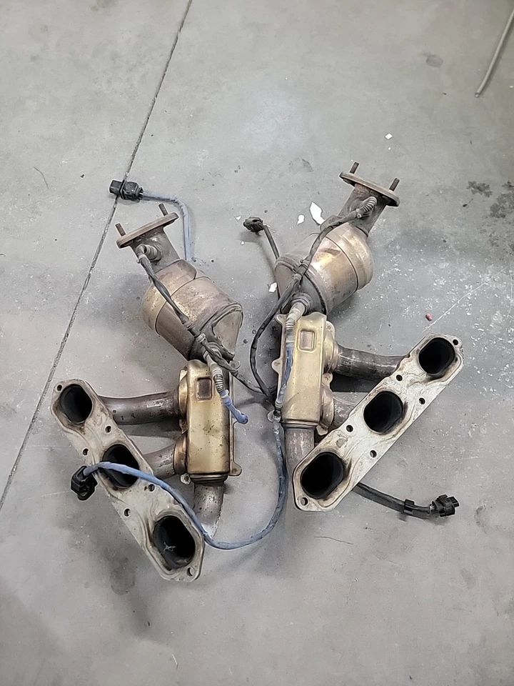 Par de colectores de escape Porsche 987.1 05-08 Cayman Boxter con sensores de O2 de fábrica Foto 2 de 2